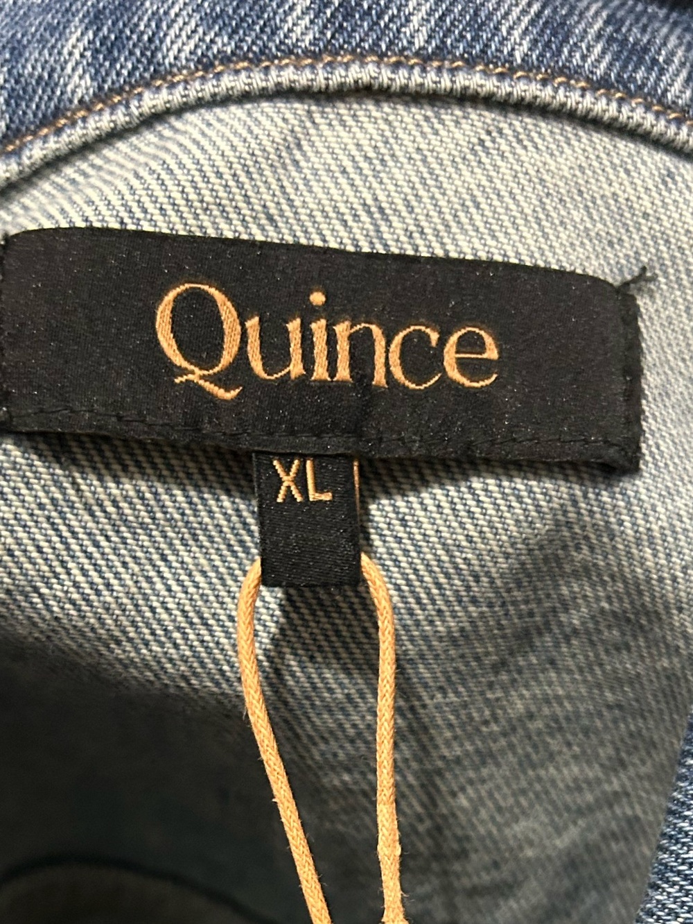 Quince 100% Organic Cotton Denim Jacket Size XL NWT - Picture 5 of 6